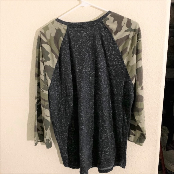 Brooklyn Cloth Tops - Brooklyn Cloth Camouflage Long Sleeve Shirt Gray